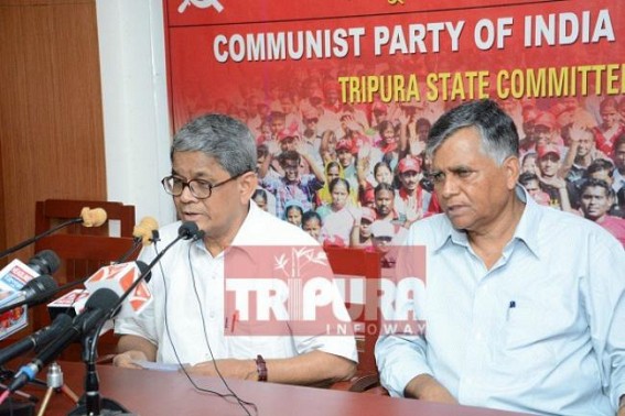CPI-M State Committee condemns capturing of party offices, money extortion under BJP-IPFT
